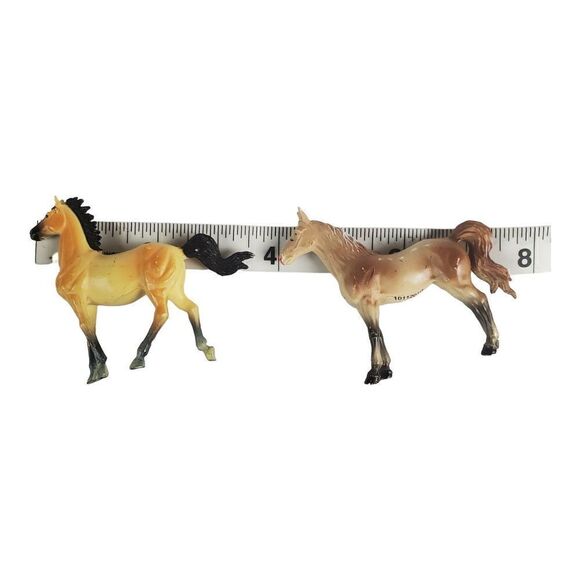 Lot of 2 New Ray Horse Figures Animals Toys Western Farm Country Tan Realistic - Picture 7 of 10